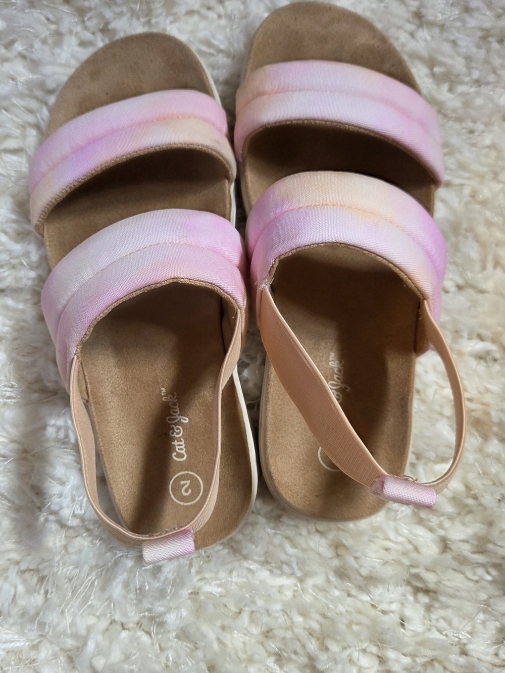 Pink Ombre Slingback Slide Sandals